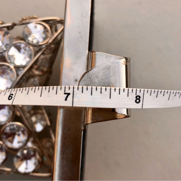 Silver Star Stocking Holder Rhinestones Moldable - Picture 4 of 7